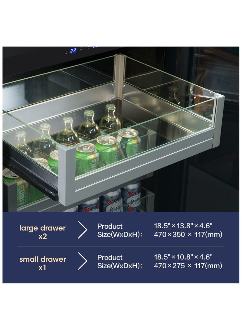 Cool Baby COOLBABY 24 Inch Beverage Fridge 154 Cans Beverage Refrigerator Cooler with Glass Door - Image 3