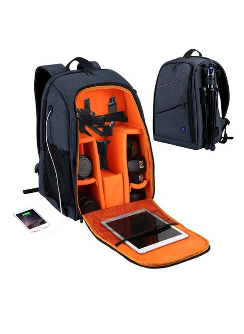 Large Capacity Waterproof Shockproof Backpack Camera Bag w/15 Inch Laptop Compartment Rain Cover for Men Women Photographer DSLR SLR Cameras Lenses Tripod Photography Accessories