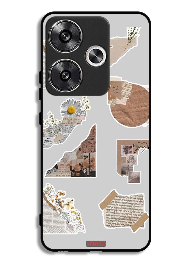 Tolwak Xiaomi Poco F6 5G Protective Case Cover Pieces Of Paper Stickers - Image 1