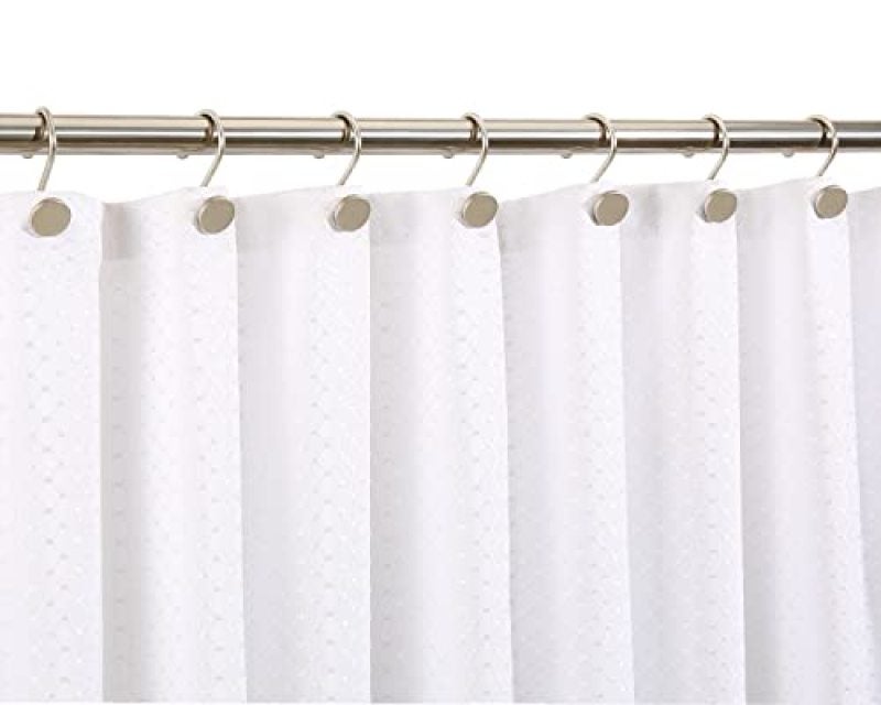 Shower Hooks: 12 Chrome Plated Rust-proof Decorative Shower Curtain Rings - Heavy Duty Slide Easily for Bathroom - Image 4