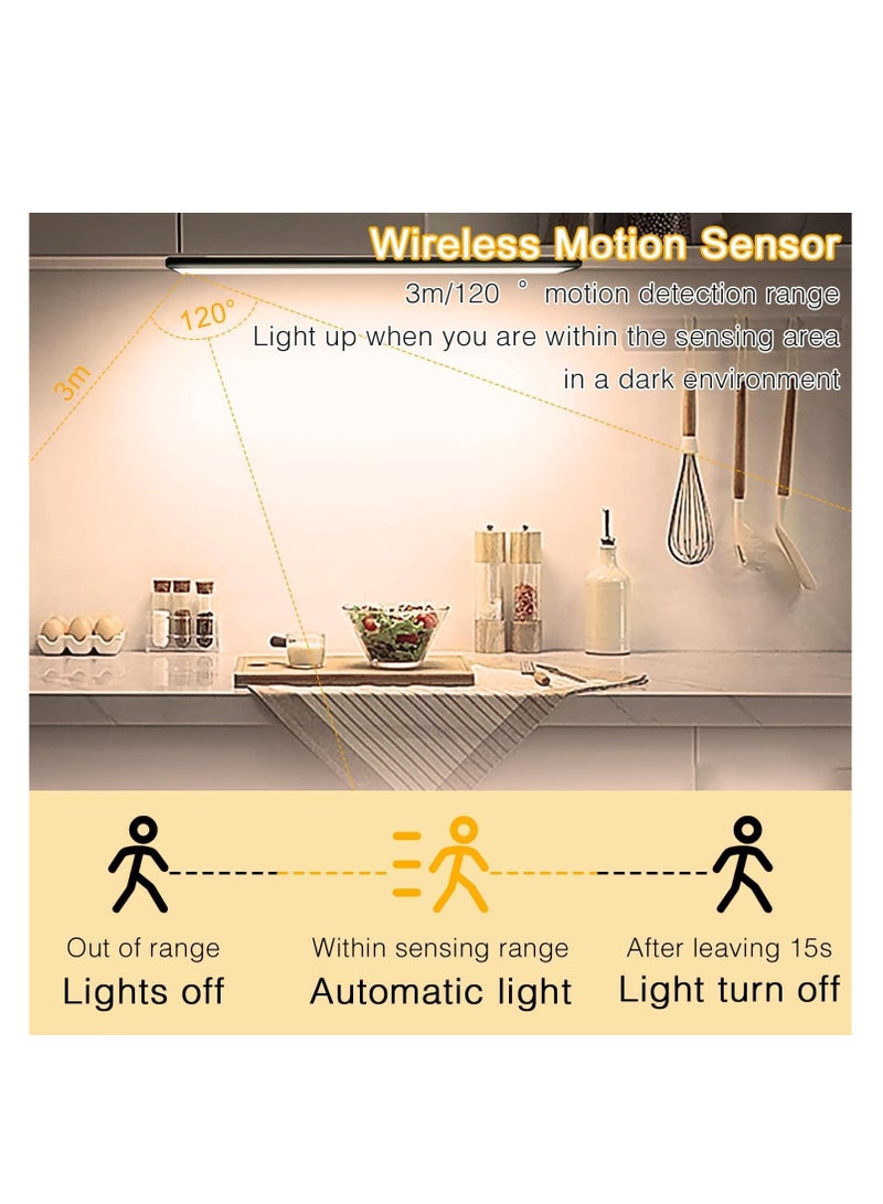ميكسد مصابيح خزانة ملابس مستشعر الحركة، مصابيح ليلية قابلة لإعادة الشحن قابلة لإعادة الشحن بتقنية LED تحت الخزانة، مصباح خزانة مغناطيسي نحيف، إضاءة لاسلكية للمطبخ، الدرج، خزانة الملابس، إضاءة الدراسة - Image 3