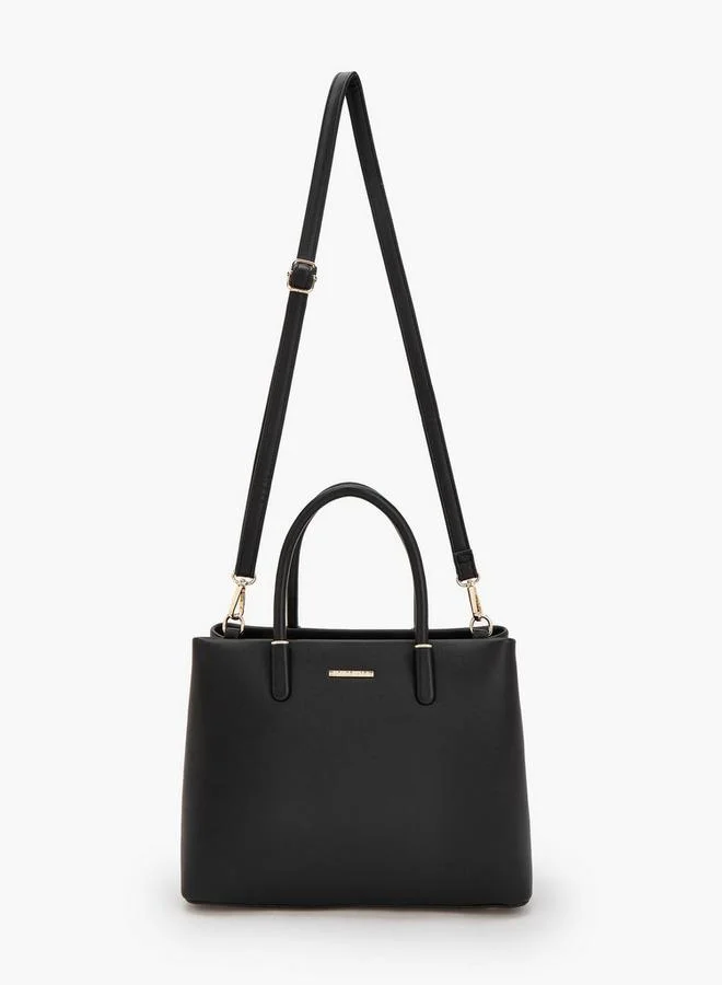 Flora Bella By Shoexpress Solid Tote Bag With Detachable Strap