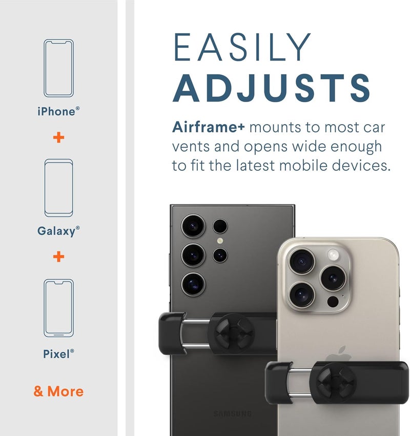 Kenu Airframe+ Air Vent Car Phone Holder Mount - Expandable Grip & 360 Degree Pivot for Smartphones - Image 2