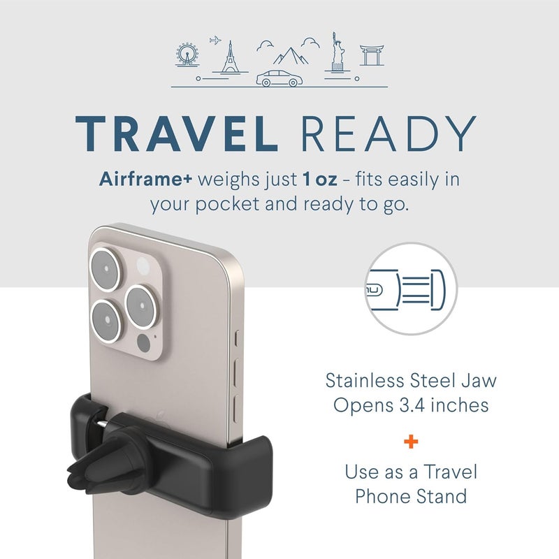 Kenu Airframe+ Air Vent Car Phone Holder Mount - Expandable Grip & 360 Degree Pivot for Smartphones - Image 3