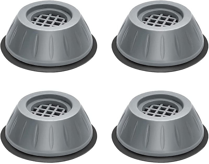Diablos 4 Pcs Washer Dryer Anti Vibration Pads with Suction Cup Feet Fridge Washing Machine Leveling Feet Anti Walk Pads Shock Absorber Furniture Lifting Base - Image 1