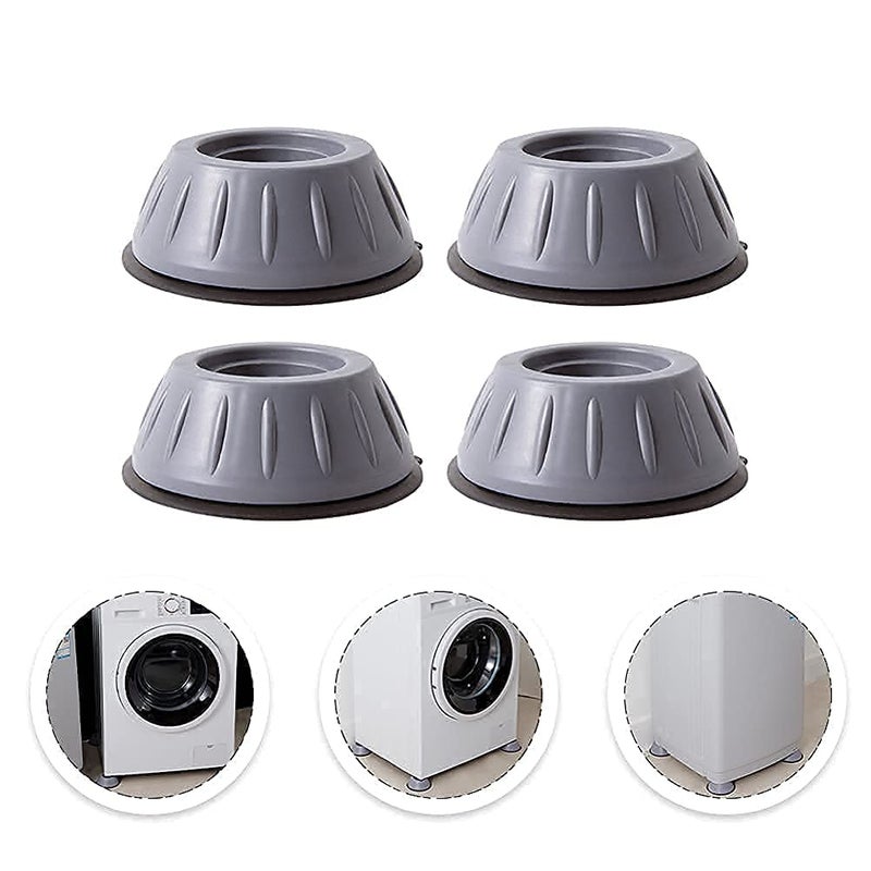 Diablos 4 Pcs Washer Dryer Anti Vibration Pads with Suction Cup Feet Fridge Washing Machine Leveling Feet Anti Walk Pads Shock Absorber Furniture Lifting Base - Image 4