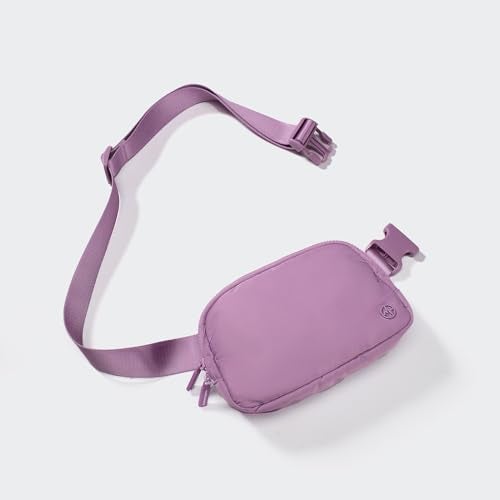 Pander Two Way Zipper Fanny Pack Nylon Everywhere Belt Bag for Women, Water Repellent Waist Packs, Crossbody Bags with Adjustable Strap (Light Purple). - Image 2