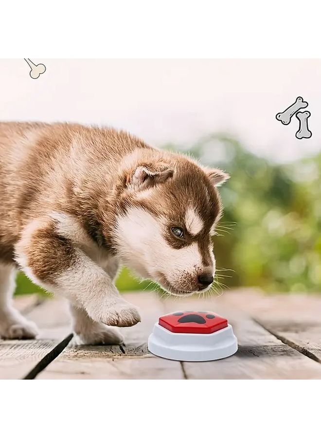 RODAFN Interactive Dog Training Bell Toy With Paw Print Buttons And Sound Effects Multicolor Bark Alarm Paw Activated Speaker Pet Communication Device For Puppies Dogs Hearing Owners Set Of 4 Color B - Image 3