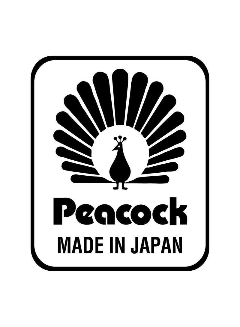Peacock 1.0 لتر إبريق حراري زجاجي معزول للسوائل الساخنة والشاي والقهوة مع موزع زر ضغط بنمط أزرق مصنوع في اليابان - Image 3