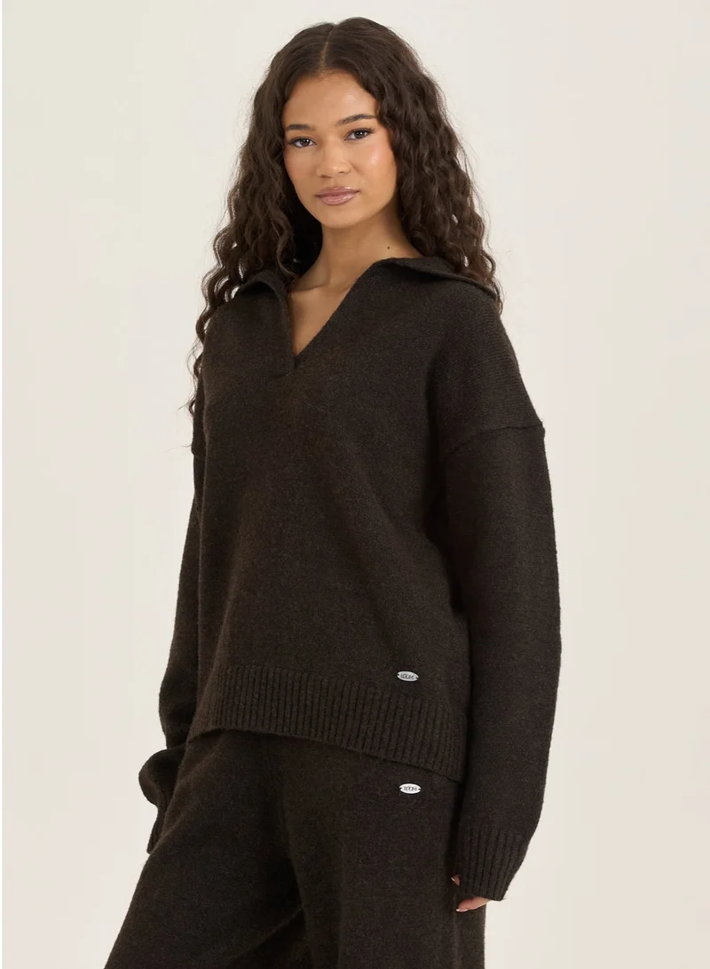 LOOM ARCHIVES LOOM Knit Collared Sweatshirt
