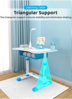 Kids Study Desk And Chair Set Adjustable Educational Table with Ergonomic Design Safe Construction Ample Storage Ideal for Home Learning Nursery Creativity Growing with Your Baby Child - pzsku/Z88C9791636488B80549FZ/45/_/1724936270/cee6a817-b774-4396-88c8-cbdac81c20e6