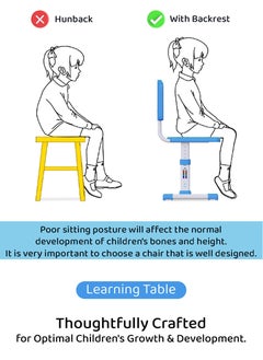 Kids Study Desk And Chair Set Adjustable Educational Table with Ergonomic Design Safe Construction Ample Storage Ideal for Home Learning Nursery Creativity Growing with Your Baby Child - pzsku/Z88C9791636488B80549FZ/45/_/1724936349/cb7d8804-f2c3-478d-8926-300ba29b68fc