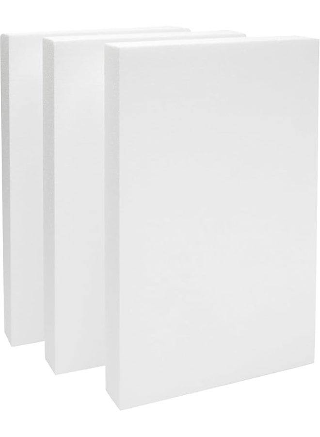 كرافت ماجيك مجموعة 3 قطع من ألواح الفوم البيضاء 60×30×5 سم | ألواح بوليسترين سميكة للأعمال الفنية، النمذجة، مشاريع المدرسة والحرف اليدوية - Image 1