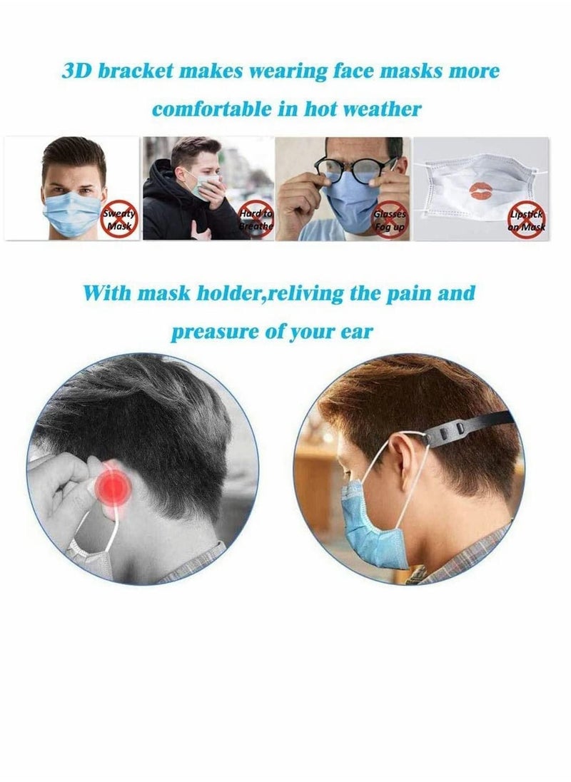 Y&D 6 PCS 3D Bracket for Mask Wearing Silicone Inner Support Frame Keep Fabric off Mouth to Create More Breathing Space Reusable Washable White  - Image 4