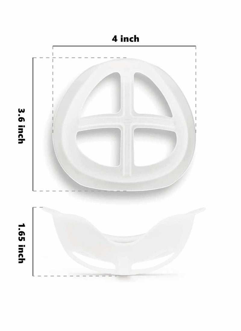 Y&D - 6 PCS 3D Bracket for Mask Wearing Silicone Inner Support Frame Keep Fabric off Mouth to Create More Breathing Space Reusable Washable White - Image 1