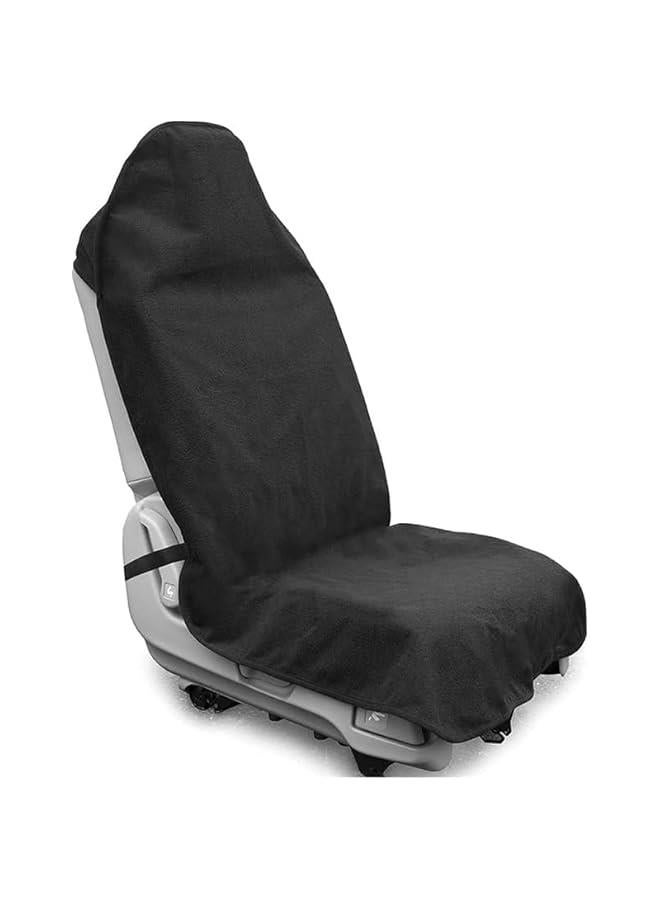 HOOKOR Car Towel Seat Cover, Waterproof Auto Seat Cover for Running, Swimming, Gym, Washable Non-Slip Car Seat Protector Fit for Sedans, Trucks, SUVs, Universal Car Accessories (Black) - Image 1