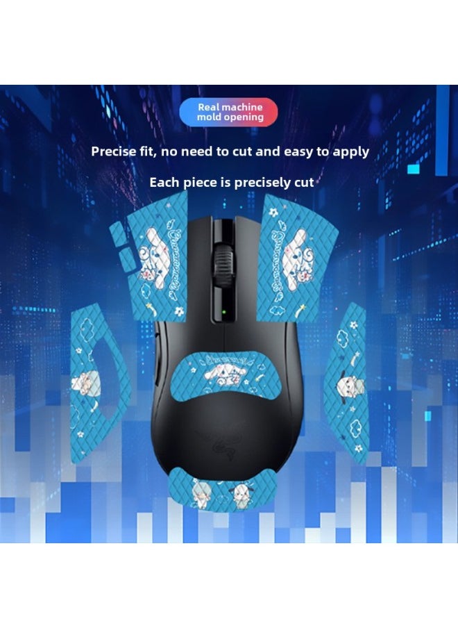 Generic - Applicable To Purgatory Viper V2X Extreme Version Mouse Anti-slip Stickers Full Set With Back Stickers Lizard Skin Anti-sweat Delivery Batch-Color:Viper V2X-SY-037 White Gundam/White Diamond-all Inclusive - Image 1