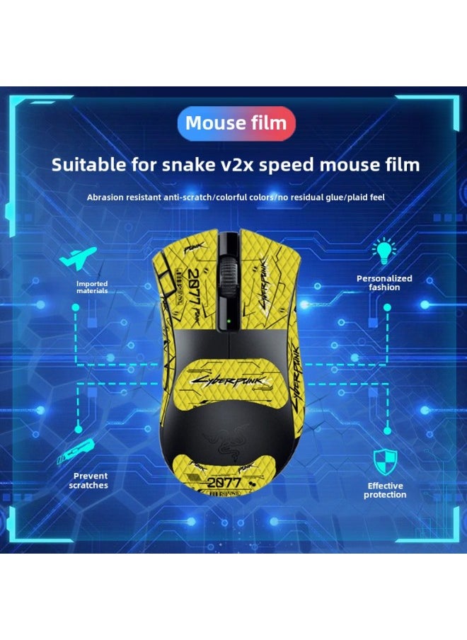Generic - Applicable To Purgatory Viper V2X Extreme Version Mouse Anti-slip Stickers Full Set With Back Stickers Lizard Skin Anti-sweat Delivery Batch-Color:Viper V2X-SY-037 White Gundam/White Diamond-all Inclusive - Image 1