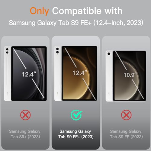 JETech Case for Samsung Galaxy Tab S9 FE+ / S9 FE Plus 12.4-Inch with S Pen Holder, Slim Folio Stand Protective Tablet Cover, Multi-Angle Viewing (Rose Gold) - Image 2