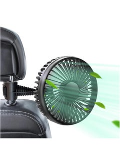 Car Fan, 3 Speeds Adjustment Electric Auto Cooling Fans for Backseat, Headrest Cooling Air Circulator Fan for Car 360 Degree Rotatable Car Rear Seat Air Fan USB Plug for 12V/24V Car/Truck/Boat