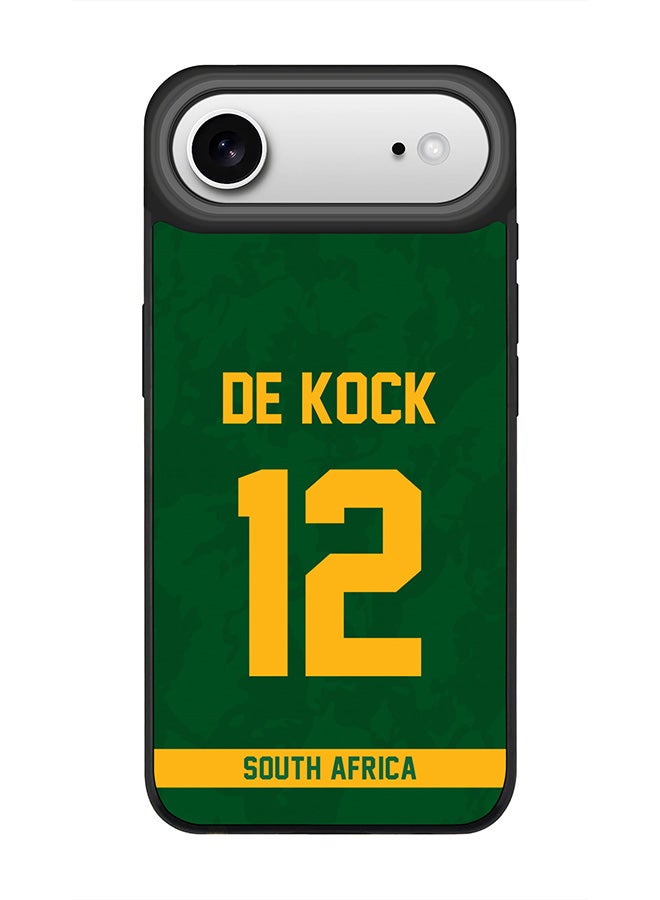 Stylizedd iPhone Air Case, [Compatible with MagSafe] Slim Magnetic cover Phone Case iPhone Air -South Africa Quinton de Kock, Jersey No 12 - Image 1