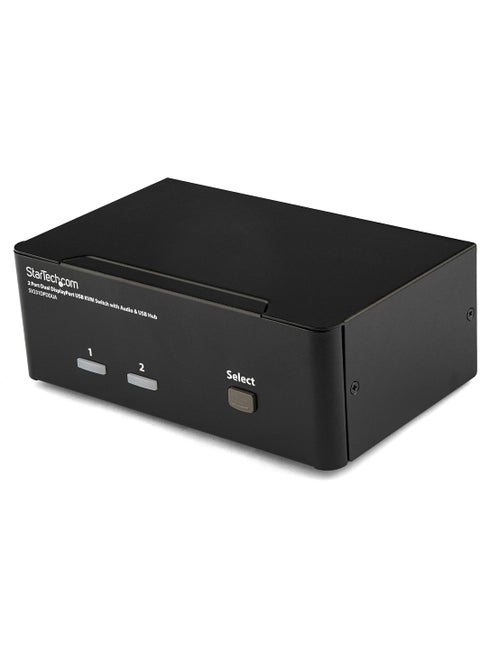 StarTech.com Dual Monitor DisplayPort KVM Switch - 2 Port - USB 2.0 Hub - Audio and Microphone - DP KVM Switch , TAA (SV231DPDDUA)