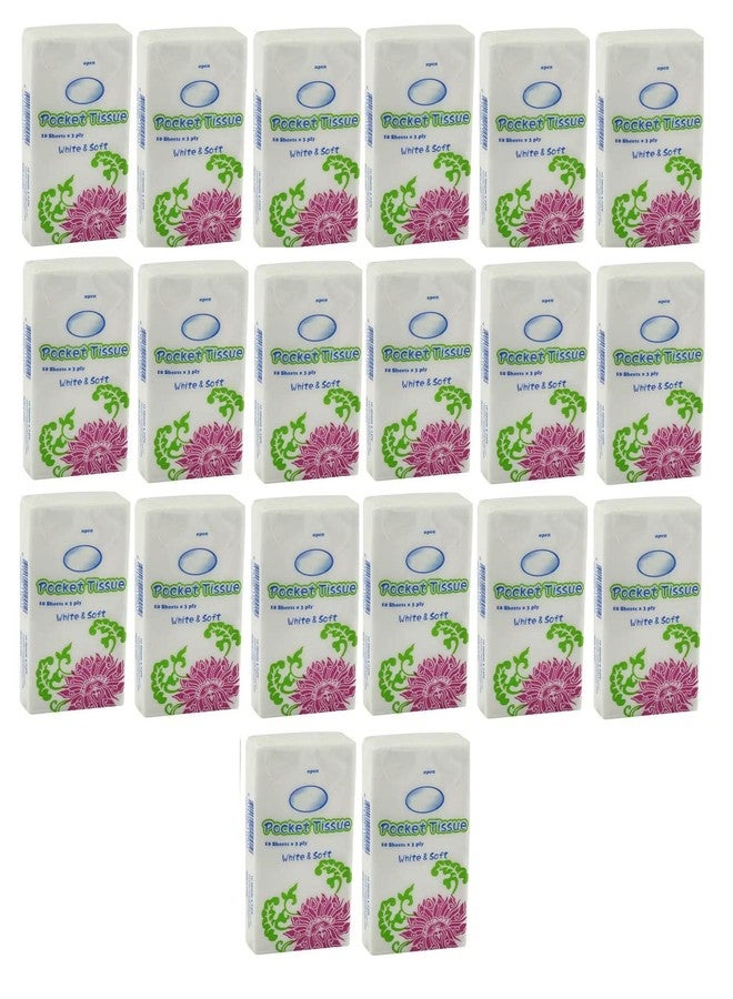 STAGER Soft Pocket Tissue Packs, Disposable Tissue Paper Packets For Face, Women, Men, Kids, ETC (200 Sheets) - Pack Of 20. - Image 1
