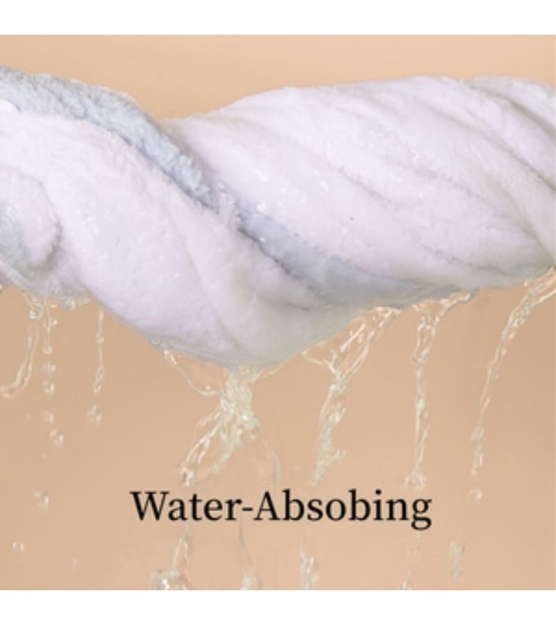 Double Layer Thickened Quick Dry Hair Towel Cap For Women White Blue - Image 5