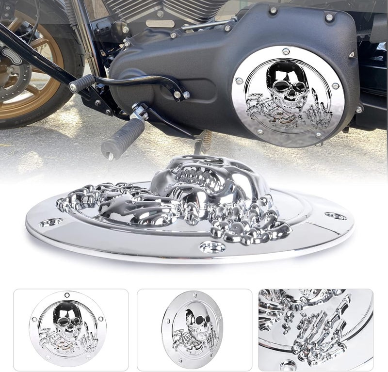 Goldfire 5 Hole Derby Timer Cover and Points Covers for Harley 1999-2014 Big Twin Cam - Image 2