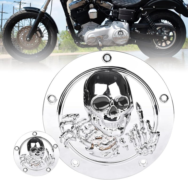 Goldfire 5 Hole Derby Timer Cover and Points Covers for Harley 1999-2014 Big Twin Cam - Image 1
