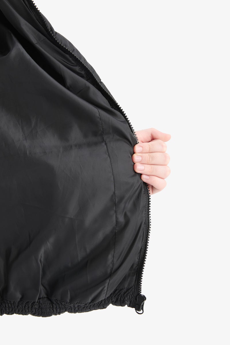 DeFacto Black Boy Hooded Water Repellent Puffer Jacket Casual - Image 5