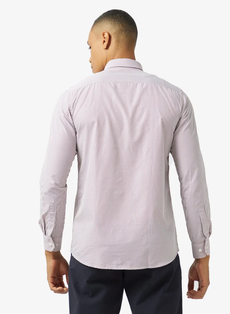 Robert Wood Mens Small Checks Formal Shirt