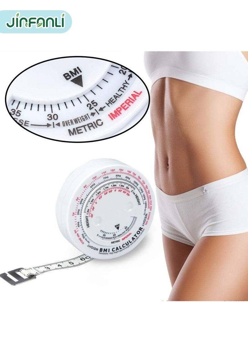 جين فان ل أنا شريط قياس مؤشر كتلة الجسم 150 سم، عجلة مؤشر كتلة الجسم، حاسبة مؤشر كتلة الجسم، شريط قياس الجسم لوزن الخصر، قياس دقيق وصحي - Image 2