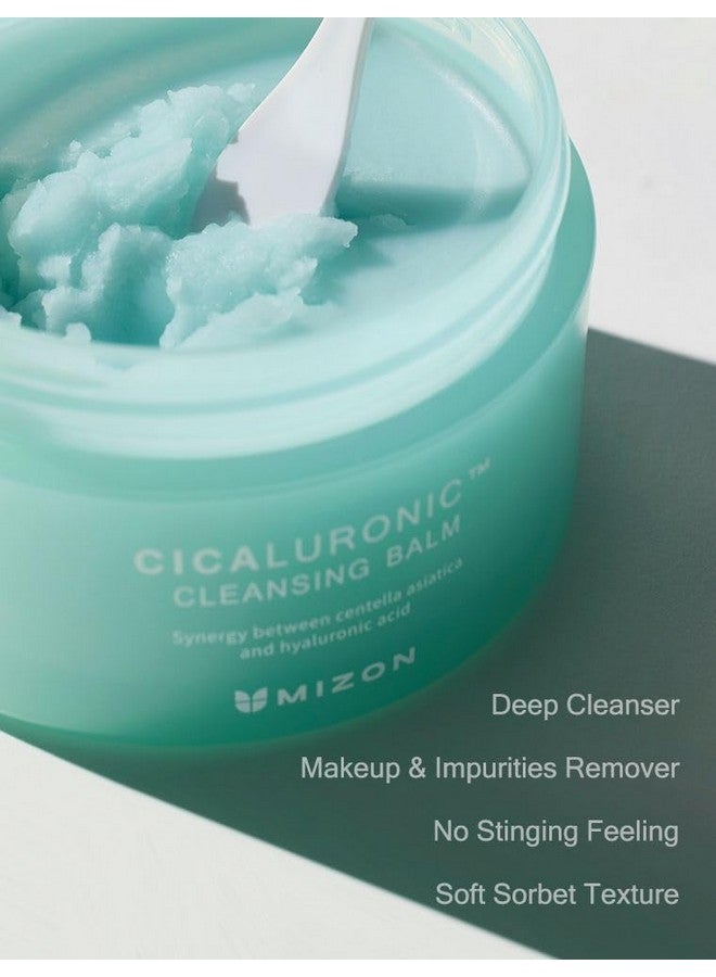 MIZON Cicaluronic Cleansing Balm, Makeup Remover, Centella Asiatica,Hyaluronic Acid, One Step Cleansing (2.7 fl oz) - Image 2