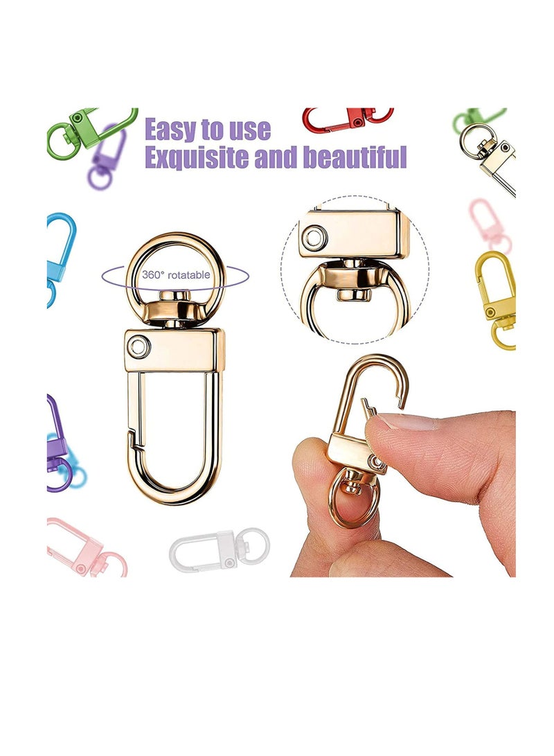 SYOSI Colorful Metal Lobster Claw Clasps Swivel Lanyards Trigger Snap Hooks Strap with Key Rings DIY Accessories for Bag Key Chains Connector Jewelry Making, Random Color 24 Pieces - Image 2