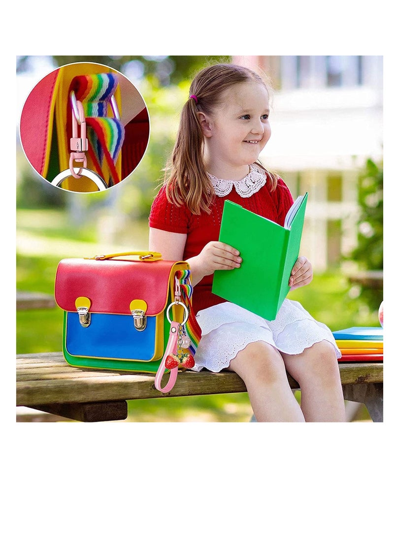 SYOSI Colorful Metal Lobster Claw Clasps Swivel Lanyards Trigger Snap Hooks Strap with Key Rings DIY Accessories for Bag Key Chains Connector Jewelry Making, Random Color 24 Pieces - Image 4