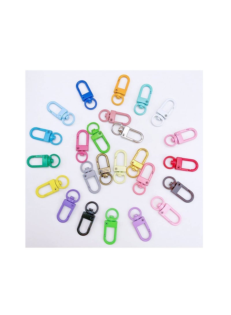 SYOSI Colorful Metal Lobster Claw Clasps Swivel Lanyards Trigger Snap Hooks Strap with Key Rings DIY Accessories for Bag Key Chains Connector Jewelry Making, Random Color 24 Pieces - Image 1