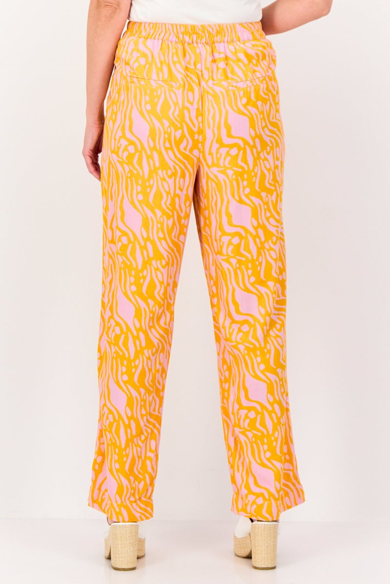 Fire & Glory Women Regular Fit High Rise Allover Print Wide Leg Pants Multicolor - Image 4