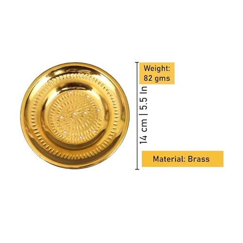 Putrika Traditional Handcrafted Brass Utensil Pongal Pot Sipple Plate|Cookware|Sankranthi Festival|Plate with Holes(Small Sipple Plate) - Image 4