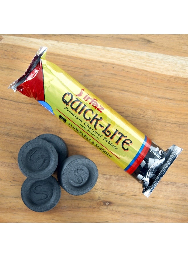 irfaz Harbour Delights - Irfaz Charco-Lite Charcoal For Bakhoor - Smart Charcoal Tablets - Bakhoor Coal 38 mm- 80 Pcs (8 Rolls) - Image 4