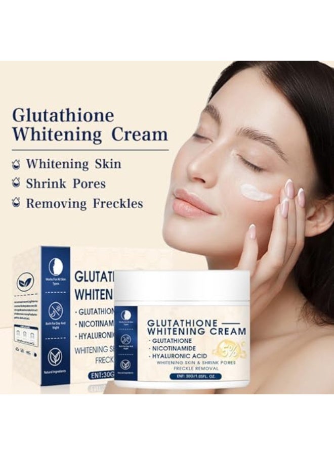 AFCARE Glutathione Whitening Cream, Glutathione Brightening Face Cream, Glutathione Anti-Aging Face Cream,Glutathione Skin-Lightening-Cream,Facial  Dark Spots Remover,Glutathione Whitening-Cream,Glutathione Hydrating & Whitening  Cream,30G