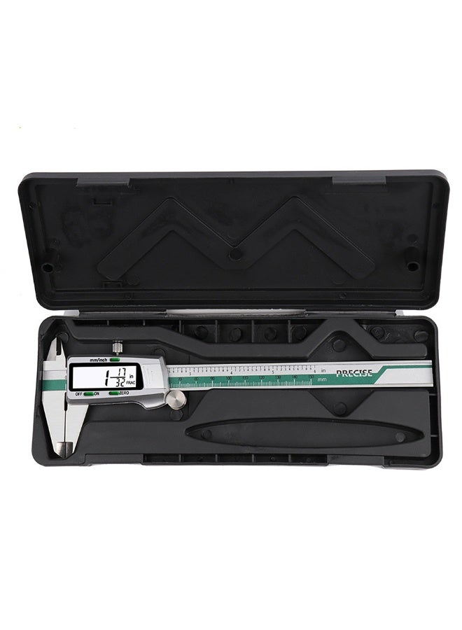 High Precision Stainless Steel Digital Caliper - 150mm Electronic Vernier Caliper with Large LCD Display Battery Powered Measurement Tool for Fractions/MM/Inches - Image 3