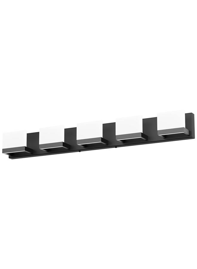 Tipace 5 Lights Modern Black Vanity Light Up and Down Black LED Vanity Light Fixtures Bathroom Wall Light Over Mirror 6000K - Image 1