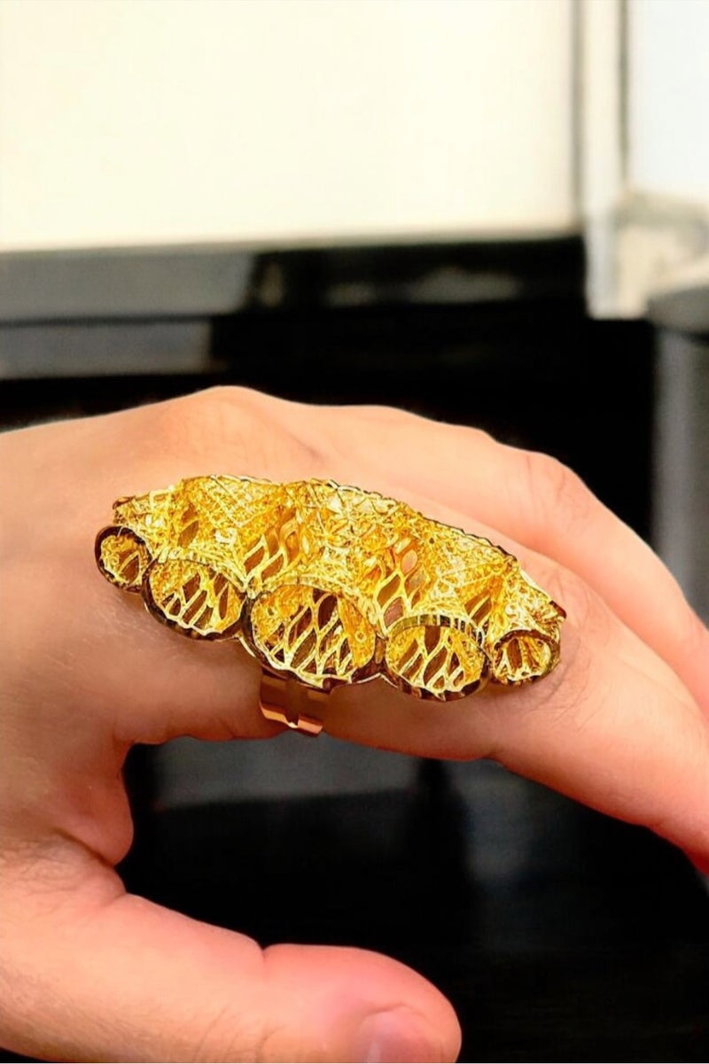 GOLDMAX 21k Gold Plated Ring For Women One Size - Image 1