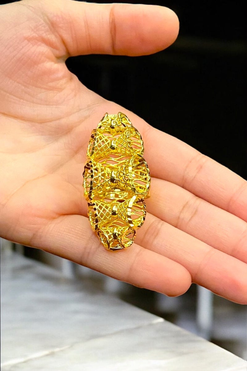 GOLDMAX 21k Gold Plated Ring For Women One Size - Image 3