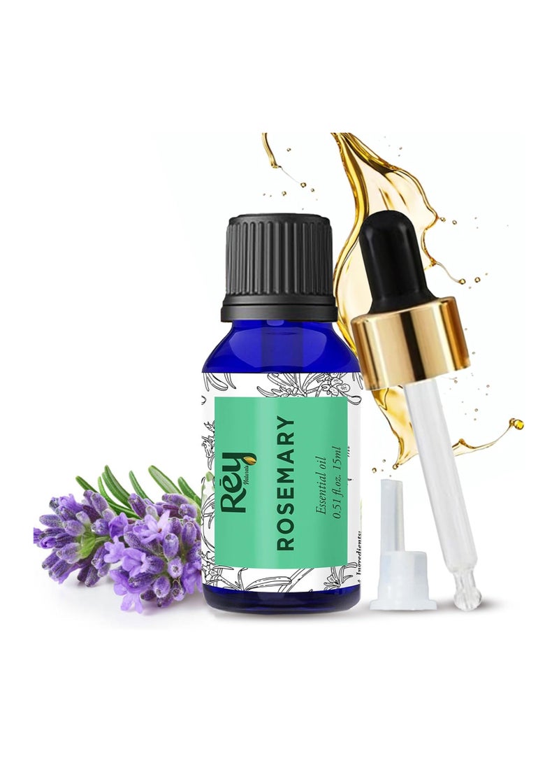 Rey Naturals ReyNaturals Rosemary essential oil for hair growth, Skin and Aroma 15 ml - Image 1