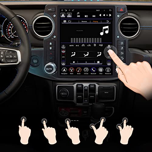 Citreal LINKSWELL 12.1 Inch Touch Screen Car Stereo for Jeep Wrangler Gladiator Radio 2018 2019 2020 2021 Unit Multimedia Player Radio Screen Replacement GPS Navigation Android Tablet Auto - Image 3