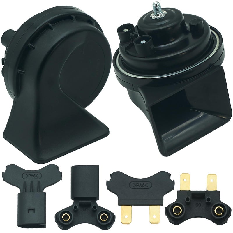 NEOGET Car Horns Compatible with Mercedes Benz Multifunction 12V Loud Plug and Play Waterproof High Low 2 Tone Horn Kit Replacement for Benz