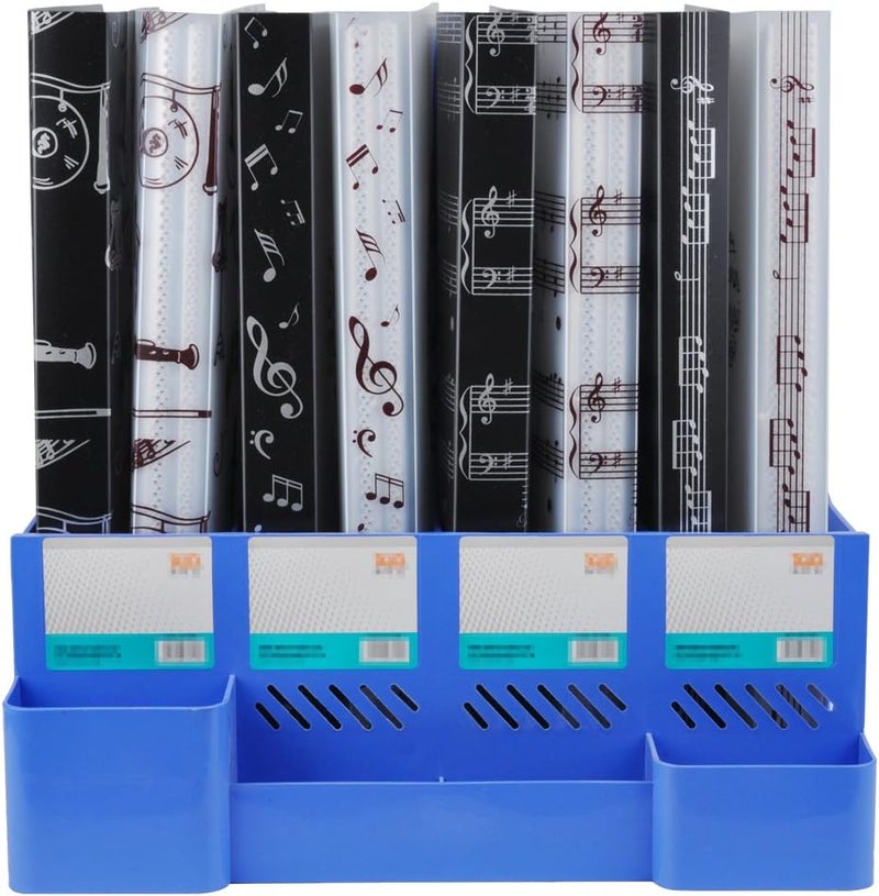 PUNK Music Sheet File Paper Storage Folder Documents Holder Blank Sheet Files Plastic A4 Size 40 Pockets (Music Sheet Black) - Image 3