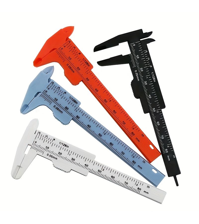 5pcs Small Blue Plastic Caliper Set For Study Jewelry Artificial Jade Depth Measurement - Image 2